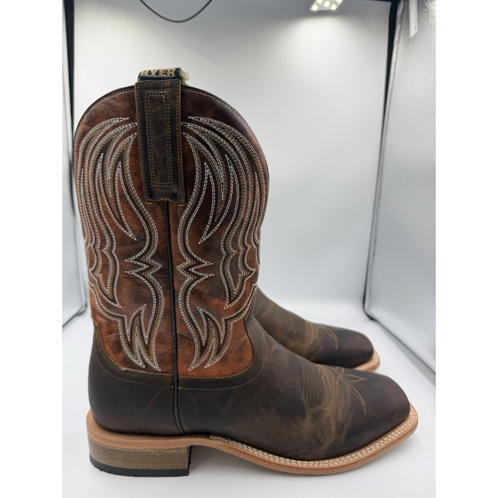 Hyer Men's Chase Brown & Cognac Leather Western Boot HM11026 Size 12